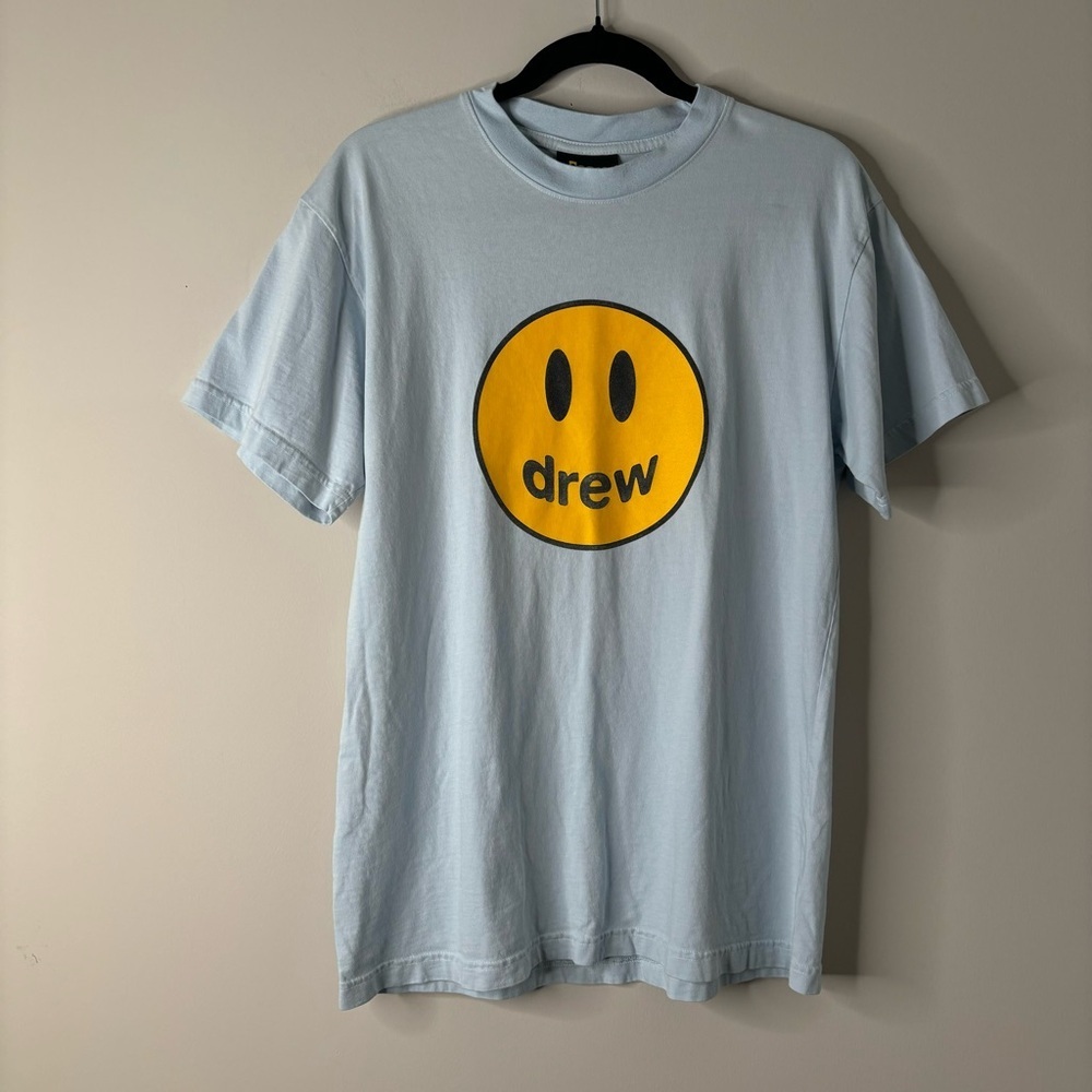 Drew House Mascot Short Sleeve Tee Light Blue Justin Bieber - Picture 1 of 5